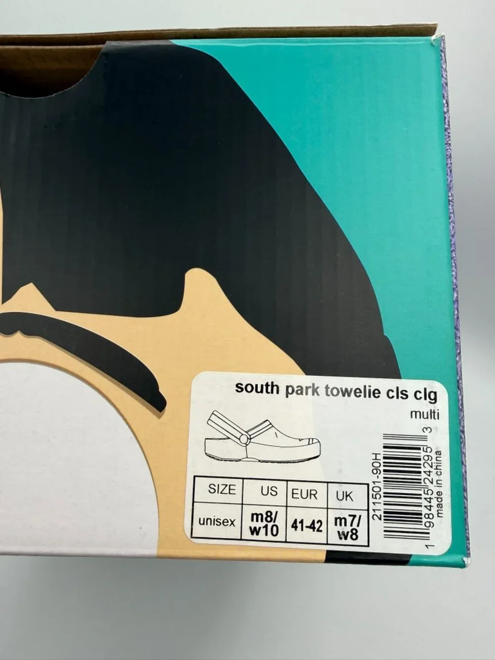 Crocs x South Park Towelie Classic Clogs Blue Men Size 8 Women 10